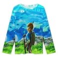 thumbnail image 3 of The Legend of Zelda Breath of The Wild Womens Pajama Set Loungewear Cozy Soft House Wear Sets Long Sleeve Round Neck T Shirt Top Bottom Pants Sleepwear, 3 of 9