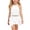 White, variant on Outfit Sets for Girls, Gift Elastic Waist Casual Sleeveless Tank Tops and Denim Skorts White Size 8-9 T