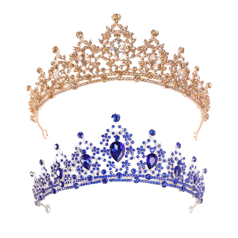 Wedding Bridal Crown Crystal Pearl Hair Tiara Princess Diadem Birthday Crown Wed 