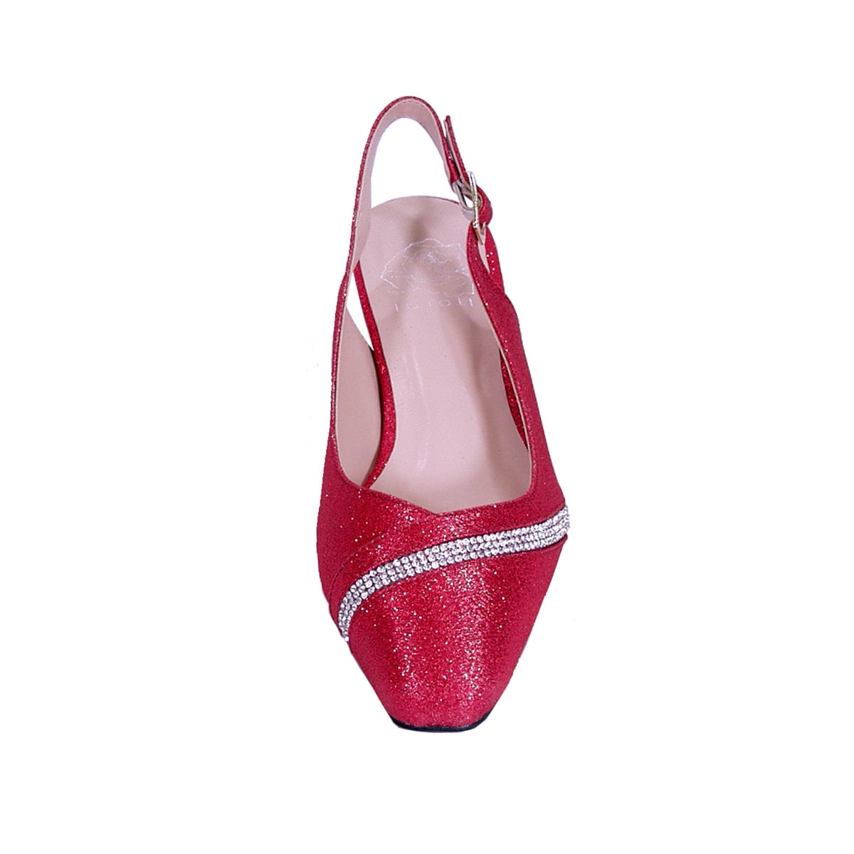 Floral Women's Candice Extra Wide Width Pointed Toe With Crystal Strip Upper Slingback