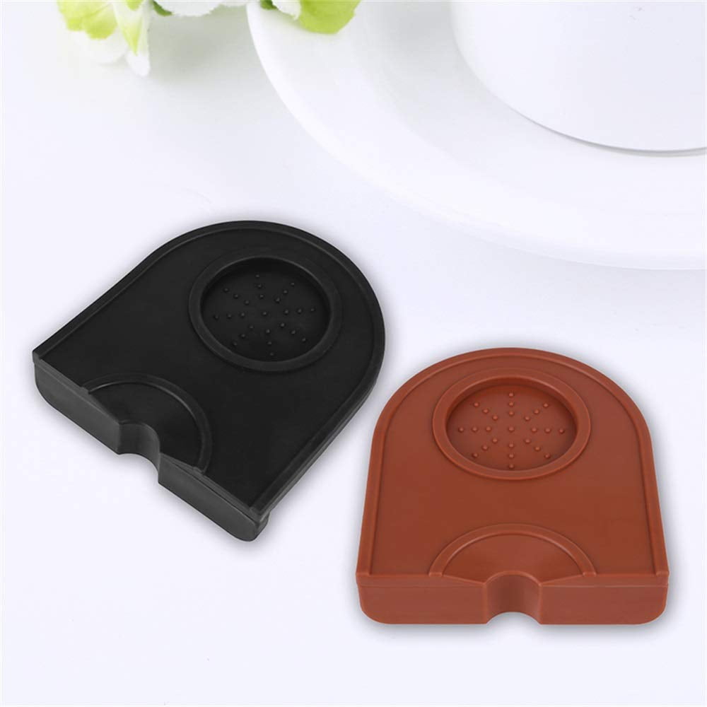 Vaorwne Manual Barista Coffee Espresso Latte Art Pen Tamper Holder Silicone Pad Mat Kitchen Accessories Black