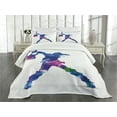 thumbnail image 3 of Ambesonne Rock Music Quilted Bedspread Set 3 Pcs, Colorful Party Star, King Size, Multicolor, 3 of 5