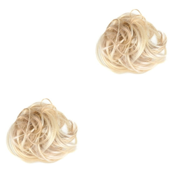Raindrops 2pcs Lifelike Hair Ring Fluffy Curly Wig Hair Ties Women Ponytail Wig Hair Tie for Women Girls (14H613)