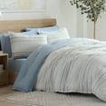 thumbnail image 2 of Vellux Bergen Striped 2-Piece Cotton Comforter Set, Down Alternative, Twin, Blue, 2 of 8