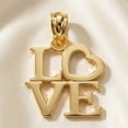 thumbnail image 5 of Charm America - Gold Love Square Charm - 10 Karat Solid Gold, 5 of 5