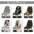 thumbnail image 4 of DYStyle Printed Spandex Floral Stretch Banquet Chair Cover Mid-Century Armless Shell Chair Cover Dining Room Seat Slipcover Furniture Protector, 4 of 4