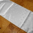 thumbnail image 2 of Brocade Table Runner Christmas Holiday Collection Glittery Snowflake Silver, 2 of 3