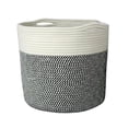 thumbnail image 2 of Neinkie Cotton Rope Basket with Handle for Baby Laundry Basket Toy Storage Blanket Storage Nursery Basket Soft Storage Bins-Woven Basket Storage Comforter Cushions Thread Laundry Hamper, 2 of 7
