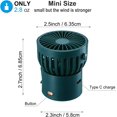 thumbnail image 2 of Mini USB Hand Fan, USB Rechargeable with 3 Adjustable Speeds Portable Fan, for Home Office and Travel（GREEN）, 2 of 5