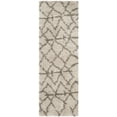 thumbnail image 2 of SAFAVIEH Belize Leann Abstract Plush Shag Runner Rug, Taupe/Grey, 2'3" x 5', 2 of 6