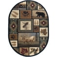 thumbnail image 3 of Nature Novelty 4' x 5' Oval Multi-Color Polypropylene Indoor Area Rug, 3 of 6