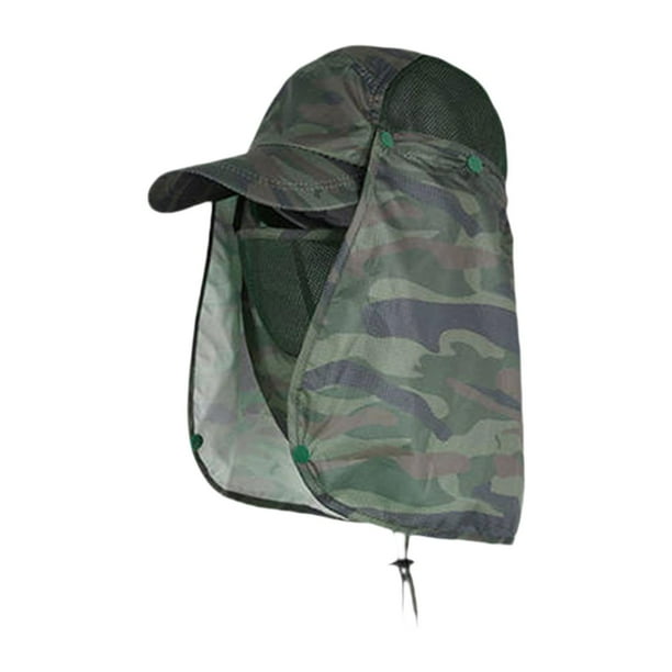 Gorra de sol para hombre y mujer con solapa de cuello extraíble, sombrero de pesca de moda para acampar Estilo B