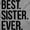 Sport Grey, variant on Best Sister Ever Siblings Family Joke Womens Slim Fit Graphic Tee Brisco Brands S