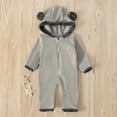 thumbnail image 7 of WOYY Boys Soft Footies Cute Hooded Jumpsuit Footed Onesie Romper, Sizes 6-12M, 7 of 7