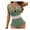 Army Green, variant on Ndbuld Women's Strappy Sports One-piece Modest Swimsuit Women's Tummy Tuck One-piece High Neck Swimsuit Full Cup Swimsuit Army Green L