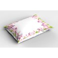 thumbnail image 2 of Shabby Chic Pillow Sham Floral Frame with Pink Meadow Flowers in Spring Foliage Blooms Nature Ornate, Decorative Standard Size Printed Pillowcase, 26 X 20 Inches, Multicolor, by Ambesonne, 2 of 2