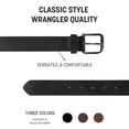 thumbnail image 3 of Wrangler Leather Belts for Men Adult, Casual Everyday Men's Belts for Jeans & Khakis, Black, Size 44, 3 of 8