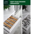 thumbnail image 6 of Royal Craft Wood Expandable Bamboo Drawer Dividers – 4-Pack Adjustable Organizer Separators for Kitchen, Bedroom, Dresser, Bathroom, Cabinet & Office Storage (17–22", Natural), 6 of 6