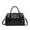 black, variant on Genuine Leather Women's Embossed Boston Handbag, Crossbody Satchel Purse, Top Handle