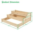 thumbnail image 2 of LZBEITEM 48.6 x 48.6 x 21in 3-Tier Fir Wood Raised Garden Bed Planter for Outdoor Gardening and Planting, Ideal for Vegetables and Plants, Natural, 2 of 5