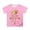 Z260316-1-Pink, variant on SNKSDGM Girls Girls Shirts Size 10-12 Blue Shirts for Girls 7-8 Cute Children's Casual Letter Pattern Print Multicolor Round Neck Short Sleeves 4-5 Years