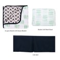 thumbnail image 3 of Bacati - Tribal Mint/Navy Feathers Buck Triangles Muslin Boys Crib Bedding Set, 3 of 7