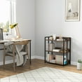 thumbnail image 2 of Patiojoy 3-Tier Bookshelf, Convertible Bookcase with Anti-Tipping Kits & Metal Frame, Storage Ladder Shelf for Book, 2 of 9