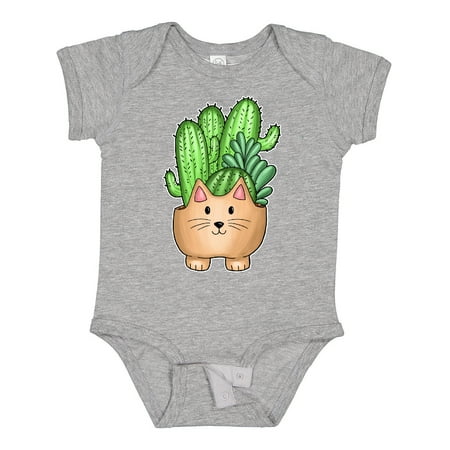 

Inktastic Cat Planter with Cactuses and Succulent Gift Baby Boy or Baby Girl Bodysuit