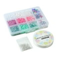 thumbnail image 6 of DIY Christmas Bracelet Making Kit Including Glass Round & Polymer Clay Disc Beads Wreath & Sock Alloy Enamel & Aluminum Bell & Polycotton Tassel Pendant Mixed Color 1053Pcs/box, 6 of 6