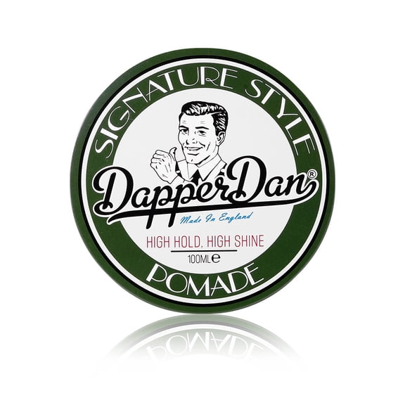 Dapper Dan Signature Style Pomade, High Shine High Hold Hair Pomade for Men, Achieve Classic Styles, Water Based Pomade for All Hair Types, Bergamot and Leather Fragrance, 100ml