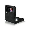 thumbnail image 6 of Compatible with Samsung Galaxy Z Flip 4 Case, Retro Anti-Drop Durable PU Leather Women Girls Men All Inclusive Reinforced Corners Case for Samsung Galaxy Z Flip 4 5G 2022, Black, 6 of 11