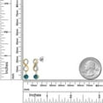 thumbnail image 6 of Gem Stone King 925 Silver and 10K Yellow Gold London Blue Topaz and Lab Grown Diamond Dangle Earrings for Women | 1.46 Cttw | Gemstone November Birthstone | Round 5MM, 6 of 6