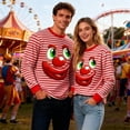 thumbnail image 5 of Chandail en Molleton Décontracté à Rayures Imprimé Col Rond Sans Capuche Chandail à Manches Longues pour Hommes Rouge Xxxxxl, 5 of 5