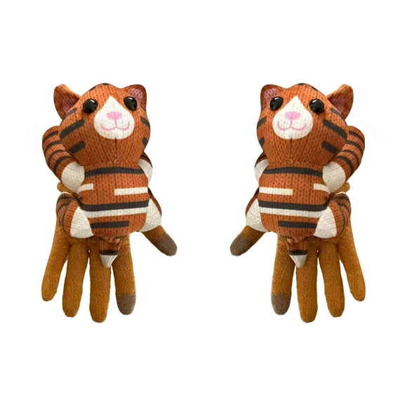 Hearth & Gear Adorable Animal de Dessin Animé Bébé Hiver Chaud Tricoté Cinq Doigts pour Garçons et Filles Gants en Caoutchouc Robustes Taille Moyenne Gants en Caoutchouc Hommes Jetables Non Tardifs Moyens