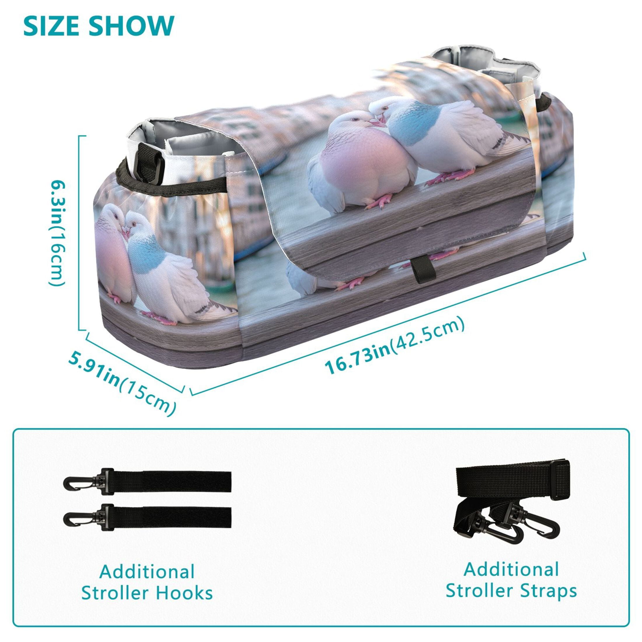 DIXRUYEE Stroller Organizer Lovebirds on The Canal Printed