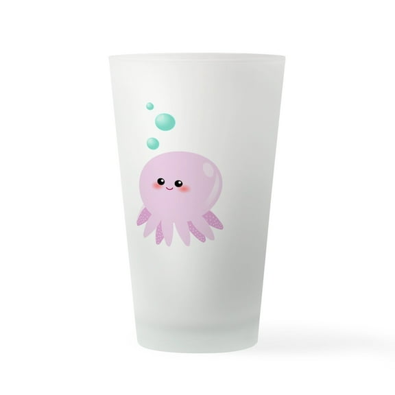 CafePress - Cute Pink Octopus - Pint Glass, Drinking Glass, 16 oz. CafePress