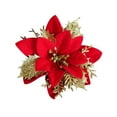 thumbnail image 1 of Fiudx Decoración Navideña con Flores Artificiales Doradas y Rojas de Tres Capas para Árbol de Navidad. Accesorios de Tiro., 1 of 1