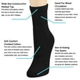 thumbnail image 4 of Falari 6-Pack Diabetic Quarter Socks for Women Diabetes Edema and Circulatory Loose Fitting Cotton (Black), 4 of 5