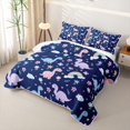 thumbnail image 3 of Erosebridal Kawaii Rinbow Dinosaur Twin Quilt Set,Cartoon Dino Cute Flowers Blossom Twin Coverlet Set For Girls,2-Piece, 3 of 7