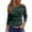 #03Dark Green, variant on 3/4 Length Sleeve Womens Summer Tops Casual Crewneck Shirts Loose Fit Basic Tees Trendy Printed Tunic Blouses Blue S