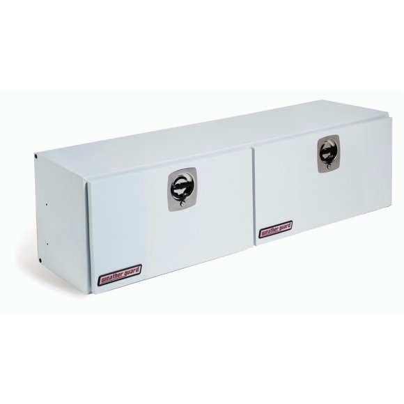 Weather Guard Tool Box 265-3-02 Super-Side; Top Side; 2 Doors; Smooth; White; Steel