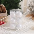 thumbnail image 4 of 6 piezas de adornos de bolas de Navidad, adornos de bolas de Navidad blancos y rosados, decoración para árbol de Navidad 2025, colgante para fiesta de boda y carnaval, 4 of 5