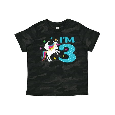 

Inktastic I m Three - Unicorn 3rd Birthday Gift Toddler Boy or Toddler Girl T-Shirt