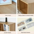 thumbnail image 3 of Wooden 8 Cube Storage Organizer with Closed Back Panel,White Cube Shelf Cubby Storage Organizer with Compartments for Living,Bookshelf,Storage Organizers Easy to Install (Oak, 8 Cube-13in), 3 of 14