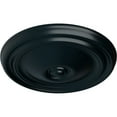 thumbnail image 3 of Ekena Millwork 12"OD x 1 3/4"P Reece Ceiling Medallion (Fits Canopies up to 2 3/8"), Hand-Painted Night Shade, 3 of 6