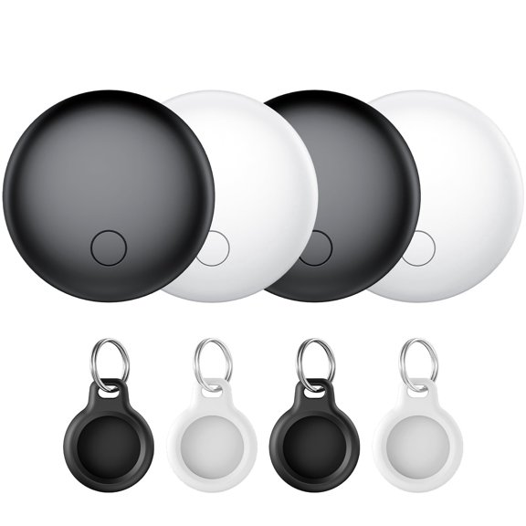 Air Tracker, Bluetooth Tracker Tag-4 Pack, Item Finder Works with Find My App (iOS Only), Smart Tag for Keys/Luggage/Wallets, Replaceable Battery, IP68 Waterproof, Worldwide Tracking, FCC Approved