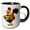 Black/White, variant on 3drose, Funny Funky Rooster Drinking Cup of Coffee Pop Art, 11oz Magic Transforming Mug