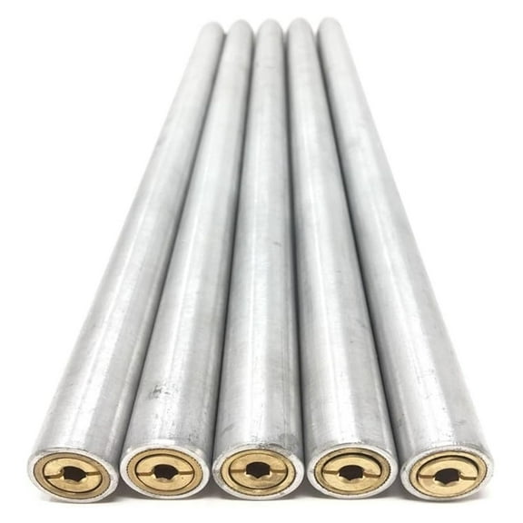 Pool Cover Anchors 5-Pack - Aluminum Paver Lawn Deck Tube - Brass Connectors - Swimming Pool Accessories - Concrete & Wooden Decks - 15 Inch