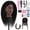 Black-18", variant on LAJOLLIA African American Mannequin Head, 100% Real Human Hair Mannequin Head for Hairdresser Practice Braiding Cosmetology Hair Styling with Stand, Hair Style Kits