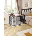 thumbnail image 2 of Dog Crate Furniture, 44" Double Door Dog Crate with Barn Door, Dog Kennel Indoor, 2 of 7